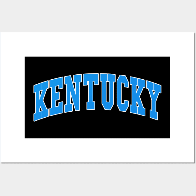 Kentucky - college university font letters jersey football basketball baseball softball volleyball hockey lover fan player christmas birthday gift for men women kids mothers fathers day dad mom vintage retro Wall Art by Fanboy04